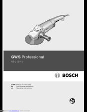 Bosch GWS Professional 12-U Operating Instructions Manual