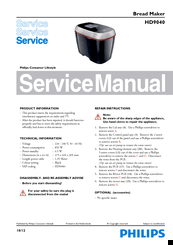 Philips HD9040 Service Manual