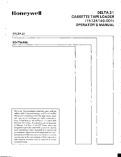 Honeywell DELTA21 Operator's Manual