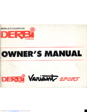 Derbi Variant Sport Owner's Manual