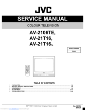 JVC AV-21T16 Service Manual