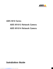 Axis M1025 Installation Manual