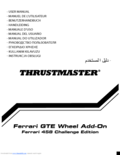 Thrustmaster Ferrari 458 Challenge Edition User Manual