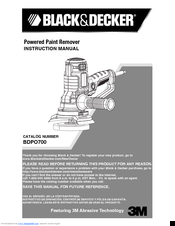 Black & Decker BDPO700 Instruction Manual
