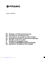 Pyramis VIRAGGIO F122 SLIM 90 IDT Instruction On Mounting And Use Manual