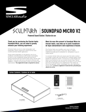 Sinclair Audio SOUNDPAD MICRO V2 Sculptura Manual