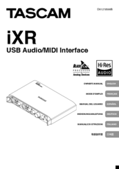 Tascam iXR Owner's Manual