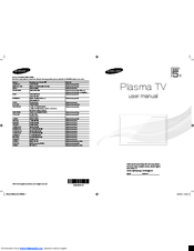 Samsung PS64F5500AM User Manual
