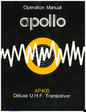 Apollo AP400 Operation Manual