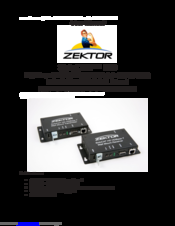 Zektor SoloCAT HD User Manual
