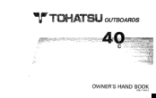 TOHATSU 2 Stroke 40C Owner's Handbook Manual