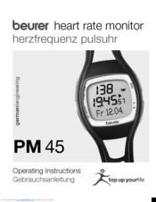 Beurer pm 45 Operating Instructions Manual