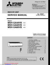 Mitsubishi MSH-GA60VB Service Manual