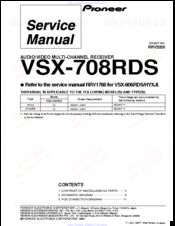 Pioneer VSX-708RDS Service Manual