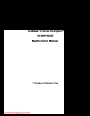 Toshiba mini NB250 series Maintenance Manual