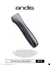 Andis RCTL Use & Care Instructions Manual