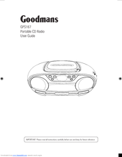 Goodmans GPS167 User Manual