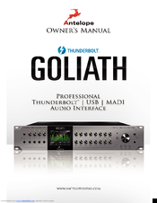 Antelope Goliath Owner's Manual
