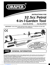 Draper GTP33 Instructions Manual