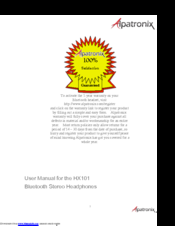 Alpatronix HX101 User Manual