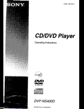 Sony DVP-NS4OOD Operating Instructions Manual