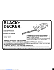 Black & Decker TR117 Instruction Manual