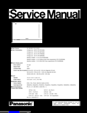 Panasonic TH-37PE50B Service Manual
