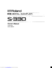 Roland S-330 Owner's Manual
