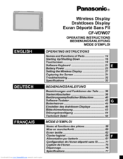 Panasonic Toughbook CF-VDW07 Operating Instructions Manual