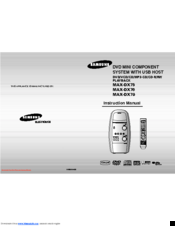 Samsung MAX-DX75 Instruction Manual