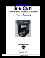 High End Systems studio color User Manual
