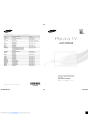 Samsung ps64f8500am User Manual