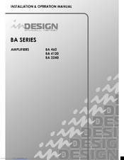 inDesign BA 2240 Installation & Operation Manual