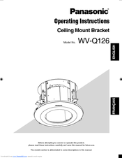 Panasonic WV-Q126 Operating Instructions Manual
