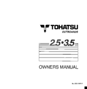 TOHATSU 3.5 Owner's Manual