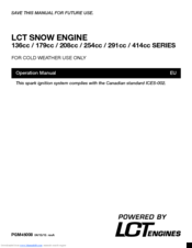 LCT 291cc SERIES Operation Manual