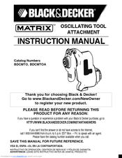 Black & Decker BDCMTOA Instruction Manual