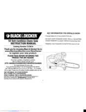 Black & Decker CCS818 Instruction Manual