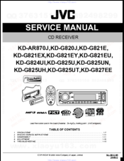 JVC KD-G825UT Service Manual