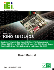 IEI Technology KINO-6612LVDS User Manual