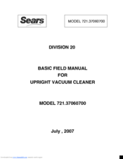 Sears 721.37060700 Manual