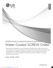 LG RCWW Operation & Maintenance Manual
