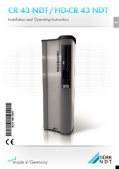 DUERR-NDT HD-CR 43 NDT Installation And Operating Instructions Manual