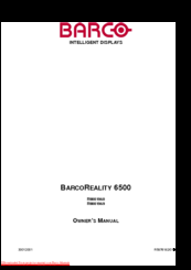 Barco BARCOREALITY 6500 Owner's Manual