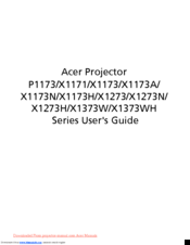 Acer P1173 User Manual
