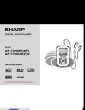 Sharp WA-ST200(BK)/(W) Operation Manual