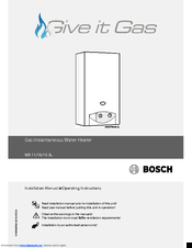 Bosch WR 14 B Installation Manual And Operating Instructions
