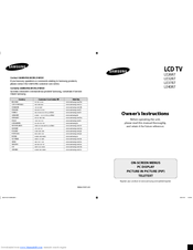 Samsung Le26r7 Manuals Manualslib