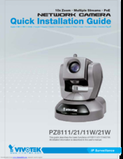 Vivotek PZ81121W Quick Installation Manual