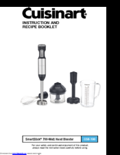 Cuisinart SmartStick CSB-100 Instruction And Recipe Booklet